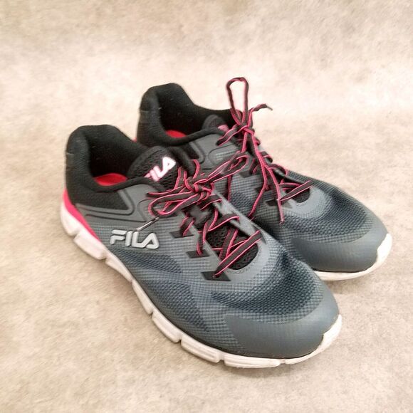 FILA Womens  5RW00526-059 Size 10 Gray PinkTextileLace Up Atlethic Running Shoes - Picture 1 of 10